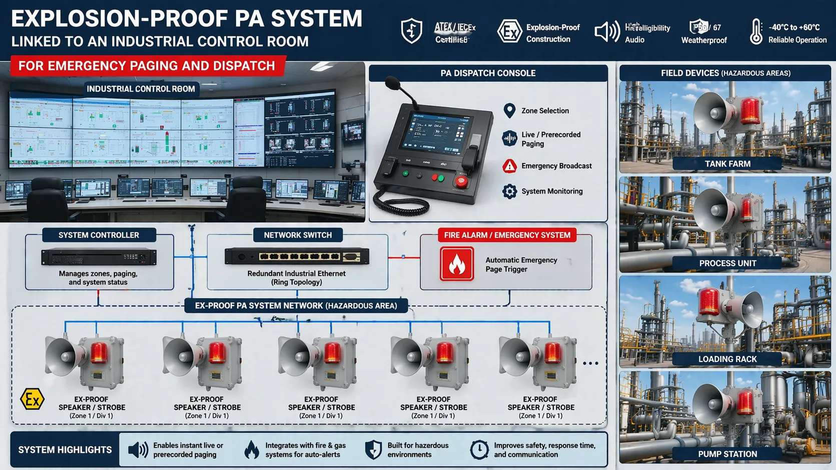Best Explosion-Proof PA System for High-Risk Industrial Applications