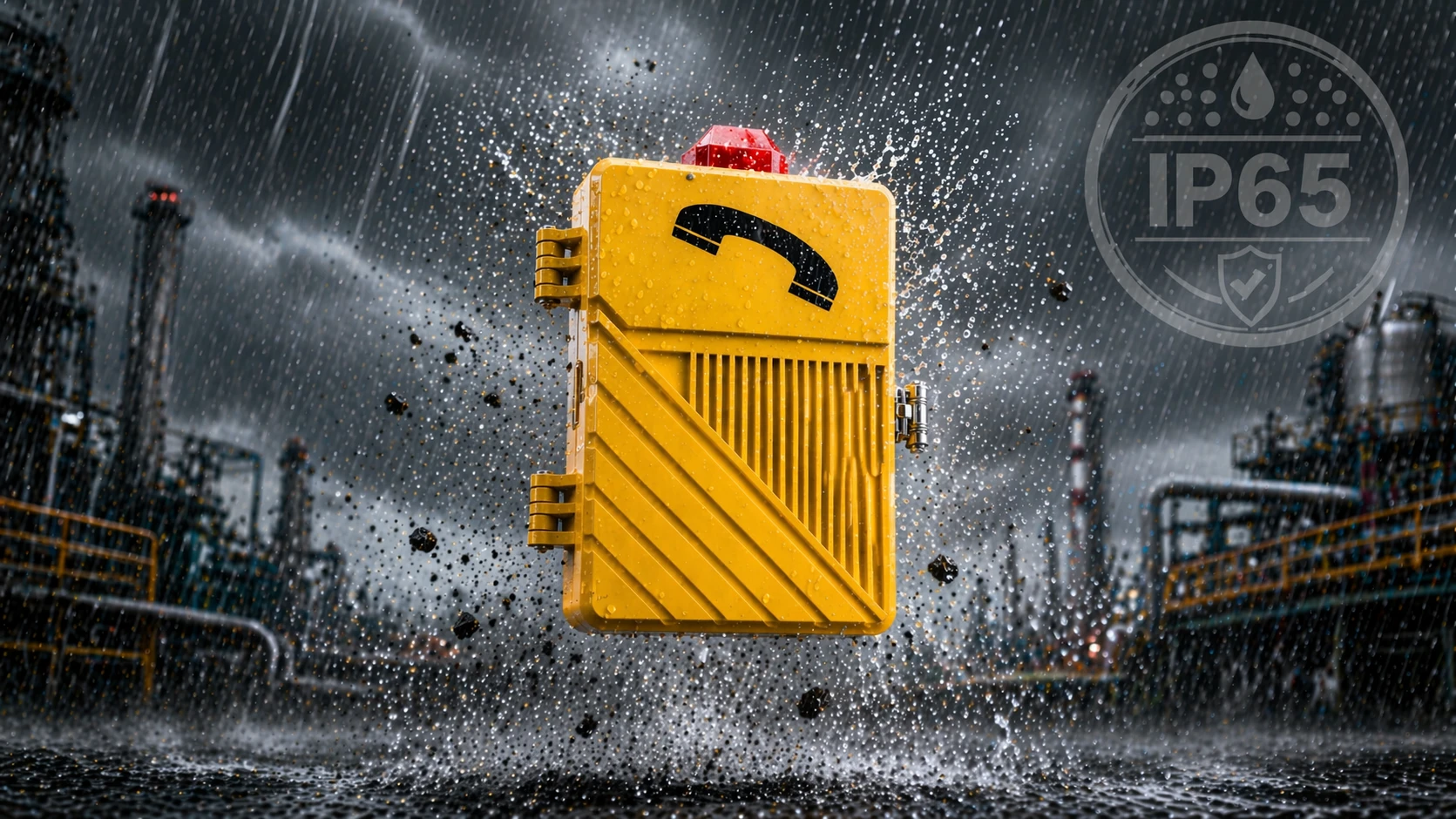 IP65-rated control panel, outdoor communication terminal, and industrial electrical enclosure used in transport, utility, and factory environments