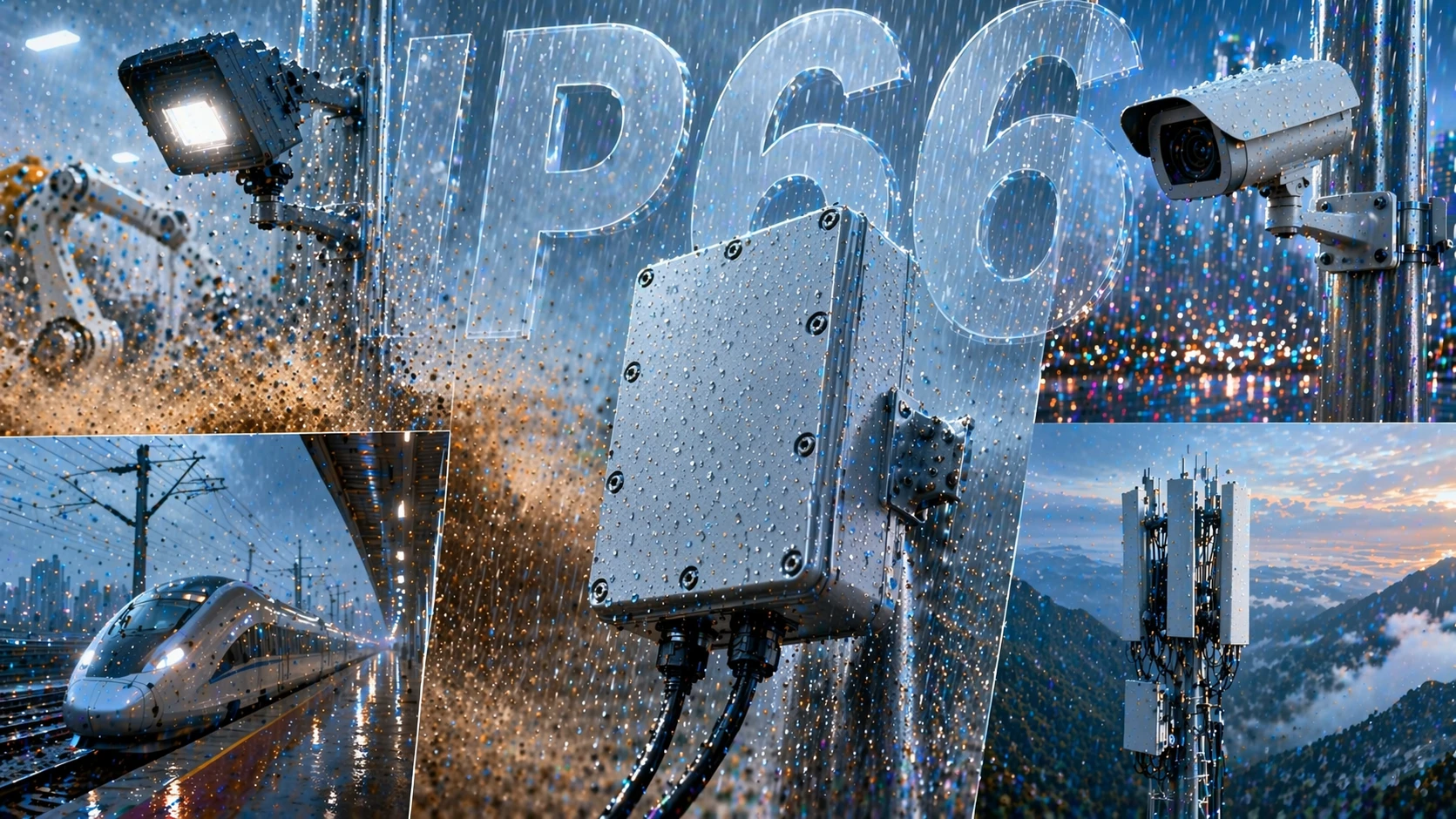 IP66-rated industrial telephone, outdoor control panel, and infrastructure enclosure used in transport, utility, and factory environments