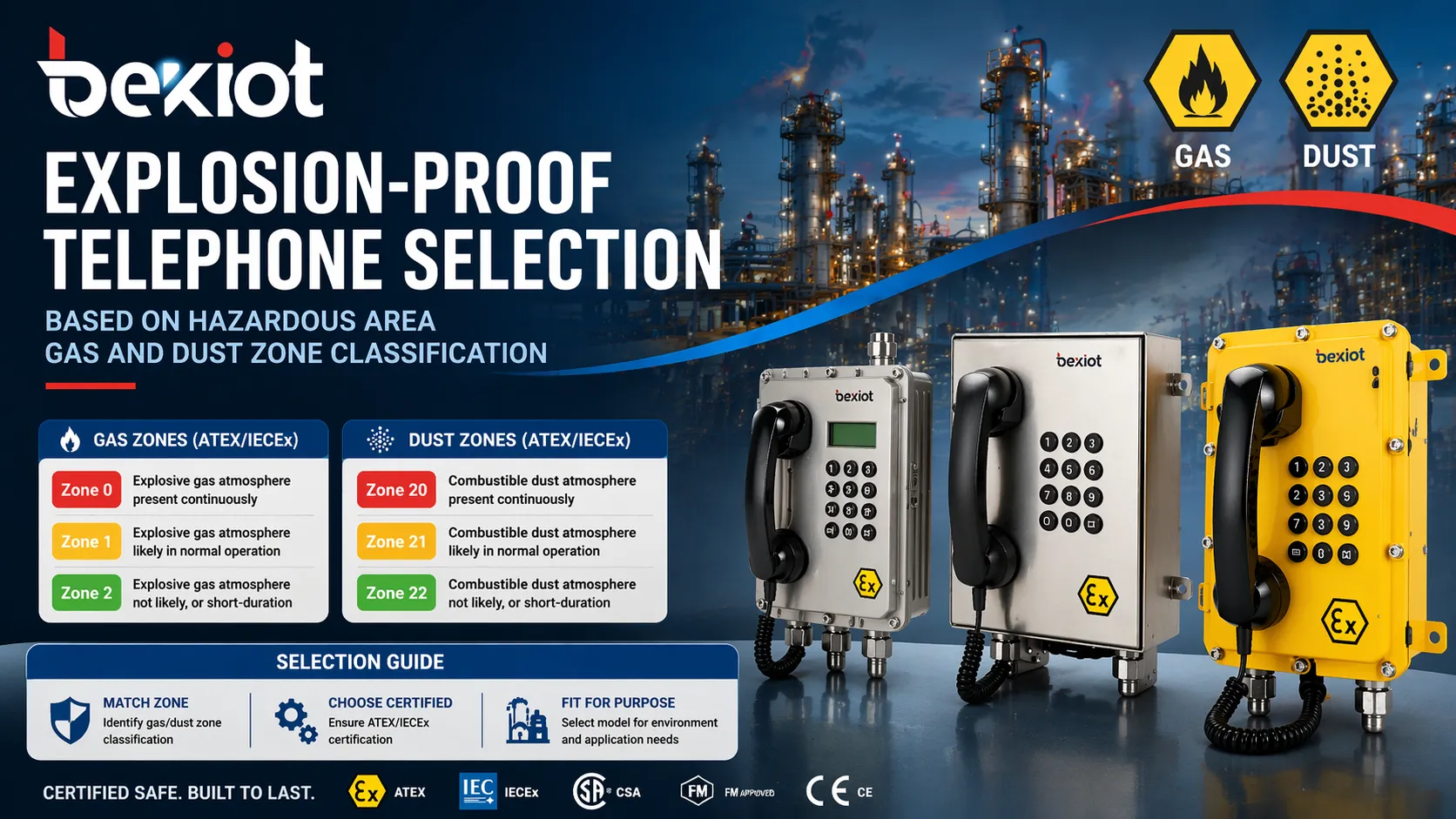 How to Select the Right Explosion-Proof Telephone for Hazardous Areas