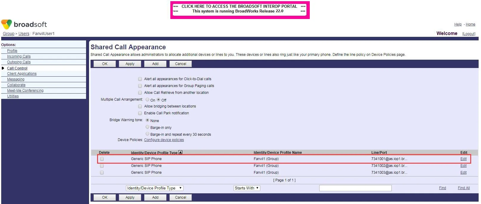 Created List Display Interface