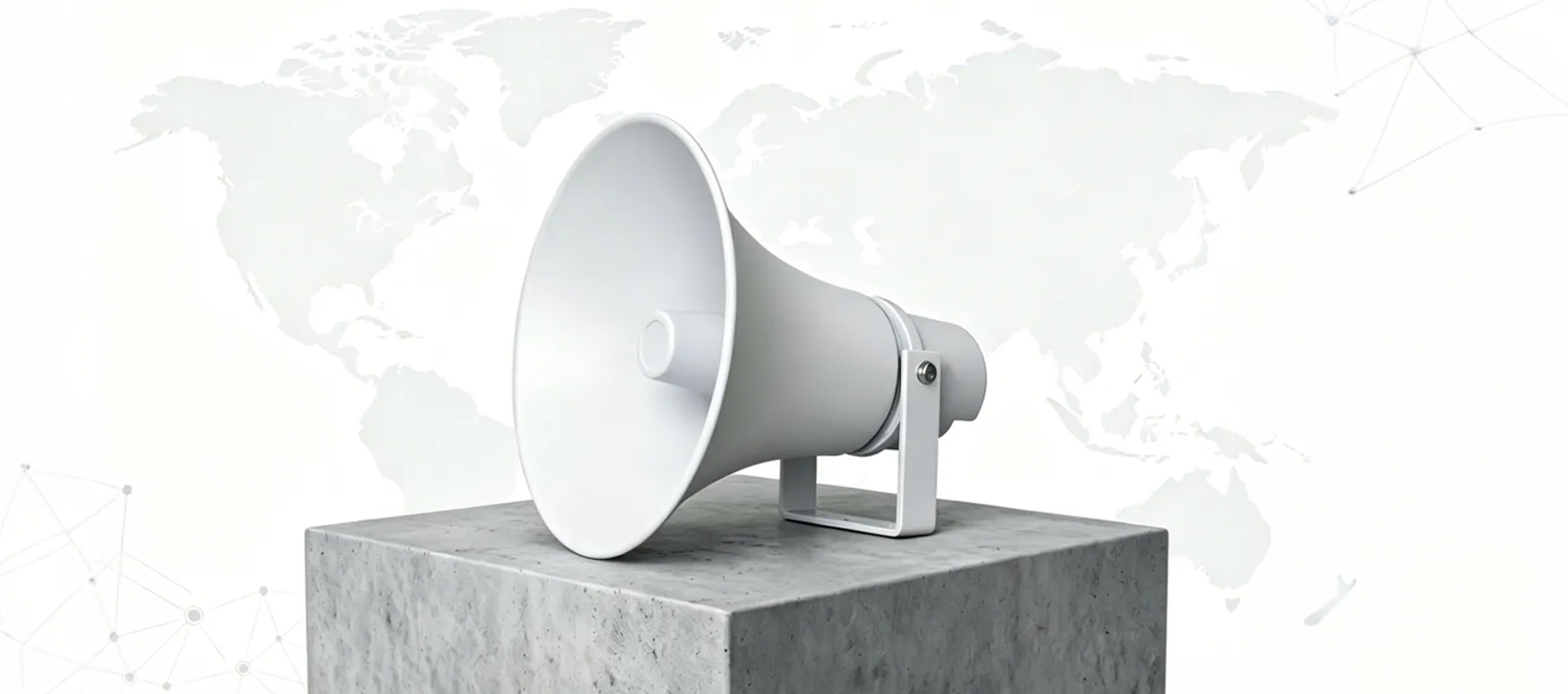 Front view of PA-BHS-IP50 SIP Speaker with all-aluminum waterproof horn structure