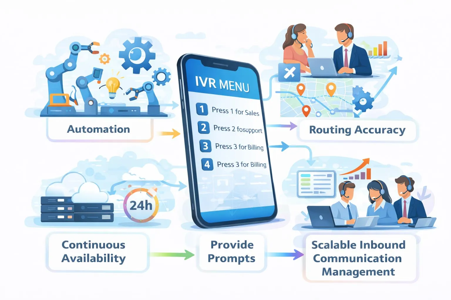 Interactive voice response applications in customer service healthcare banking logistics and enterprise communication environments