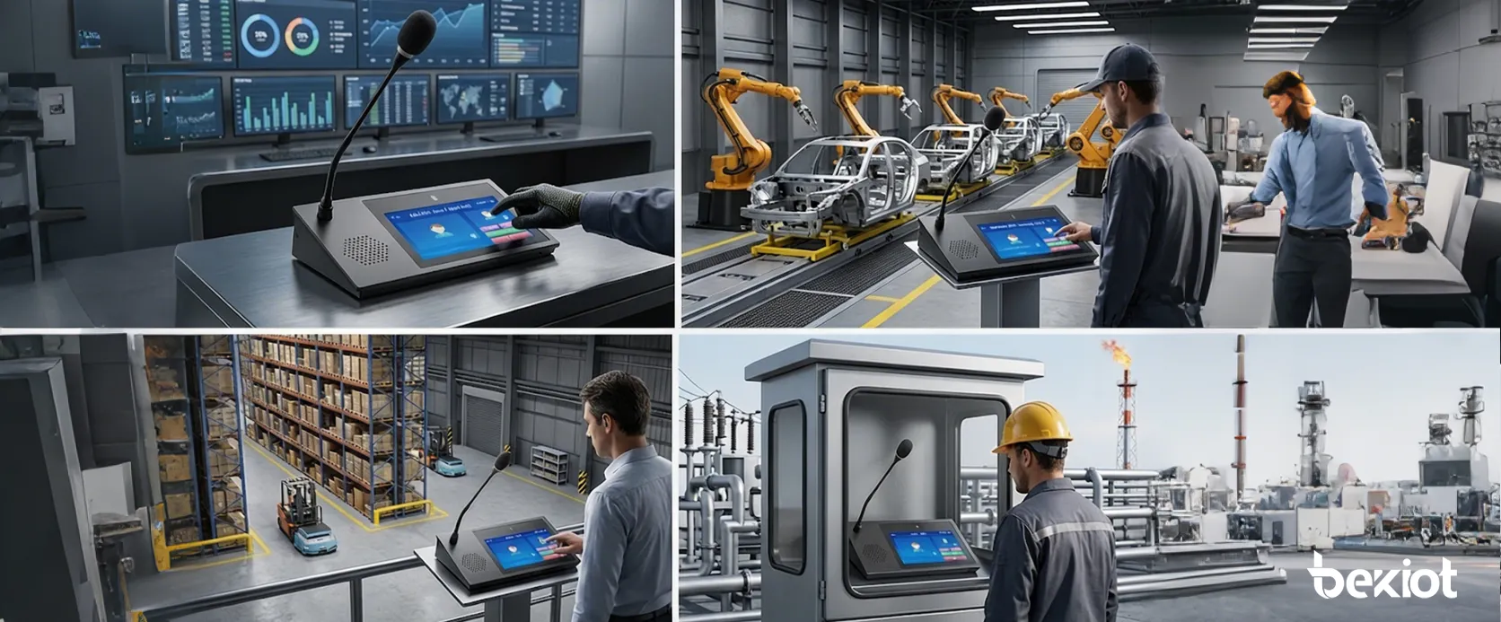 GP600N SIP Microphone deployed in a modern control room